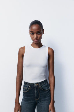 TRF CROPPED FLARE HIGH-WAIST JEANS - Zara фото 34