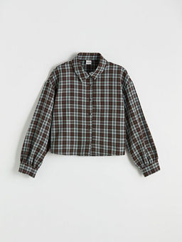 Ekose Poplin K?z ?ocuk G?mlek