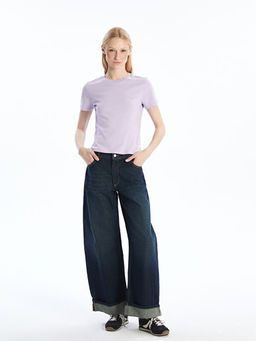 Bisiklet Yaka Nak??l? Kad?n Ti??rt