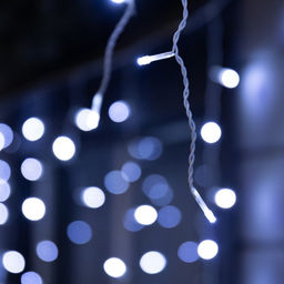 Гирлянда «Бахрома» 6×0.7 м, IP44, УМС, белая нить, 120 LED, свечение белое, 220 В - Luazon lighting фото 4
