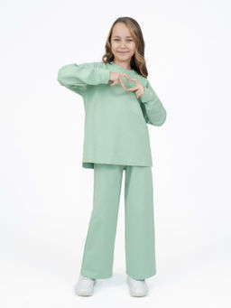 Костюм детский для девочки зеленый дым