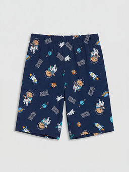 Bisiklet Yaka Erkek ?ocuk ?ortlu Pijama Tak?m?