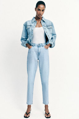 JEANS Z.01 MOM FIT TIRO ALTO / Azul claro - Zara фото 10
