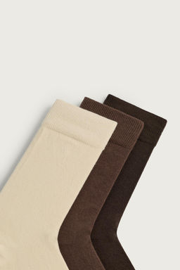 CALCETINES ESTRUCTURA LIGERA PACK 3 / Marr?n