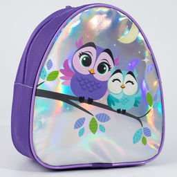 Рюкзак детский Совушки, голография 23х20,5 см - NAZAMOK KIDS фото 2