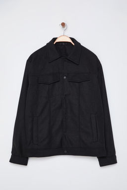 TRENDYOL MAN Siyah Regular Fit Kase K?sl?k K?sa Astarl? Kaban TMNAW25KB00010 - Trendyolmilla фото 2