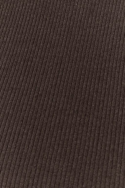 Kahverengi-Tas 2li Paket Vucuda Oturan Crop Halter Yaka Fitilli Esnek Orme Atlet TWOSS21AL0058