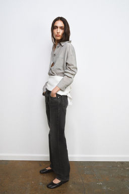 ZW COLLECTION MID-WAIST STRAIGHT JEANS - Zara фото 3