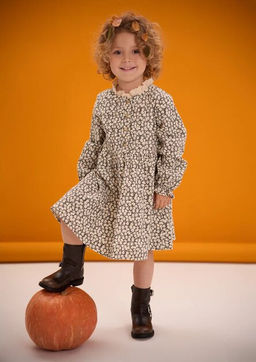 Платье из микро-вельвета дев. О66655 - Карамелли фото 5