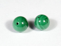 Бусины из малахита шарик 8мм, Пара Радуга камня