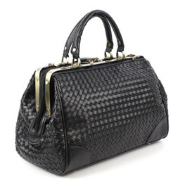 Мужская средняя дорожная плетеная сумка саквояж из эко-кожи 0110-1 - Sergio valentini фото 3