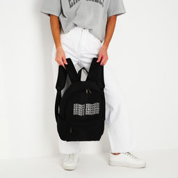 Рюкзак текстильный Bright emotions, чёрный, 38 х 12 х 30 см - Nazamok фото 9