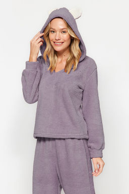 Fume Wellsoft Kapuson Kulak Detayl? K?sl?k Orme Pijama Tak?m? THMAW24PT00030 - Trendyolmilla фото 3