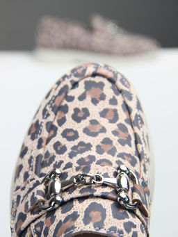 Лоферы туфли 172.1841be.Бежевый леопард