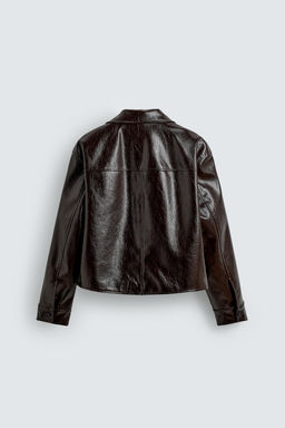 LEATHER EFFECT JACKET - Zara фото 8