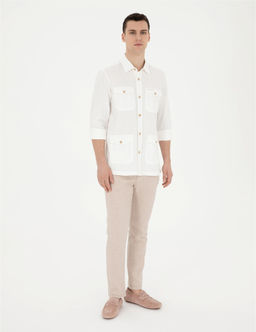 Bej Comfort Fit Uzun Kollu G_mlek - Pierre cardin фото 4