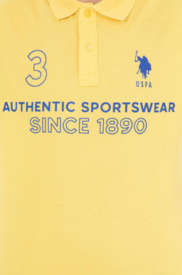 U. S. Polo Assn Мужская светло-желтая футболка с воротником-поло - U.s. polo assn фото 18