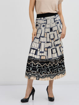 юбка плиссированная с абстрактным узором - Glenfield фото 4