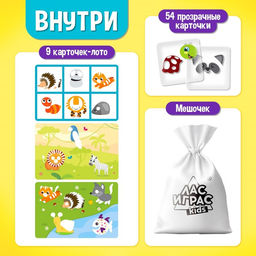 Настольная игра для детей на логику «Мемо-лото. Животные», от 1 игрока, 3+