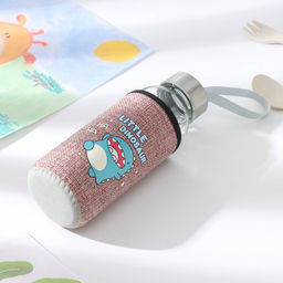 Бутылка для воды в чехле Дино, 300 мл, h=17 см, стекло, рисунок МИКС - Simaland фото 2