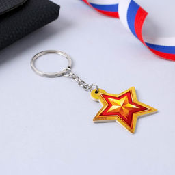 Цена за 2 шт. Магнит и брелок на 23 Февраля Защитнику, подарочный набор : 2 предмета - Сима-ленд фото 5