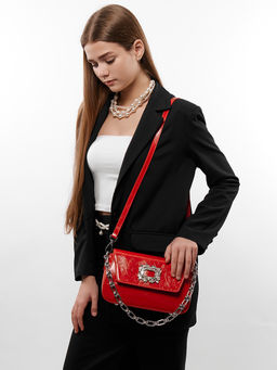 LACCOMA сумка Q6116-красный натуральная кожа полиэстер фото 8