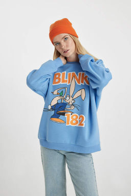 Толстый толстый свитшот Cool Blink Oversize с круглым вырезом - Defacto фото 3