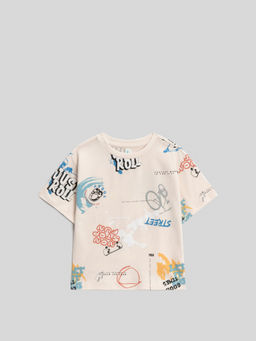 Футболка детская для мальчиков Acoola Brownie кремовая  фото 3