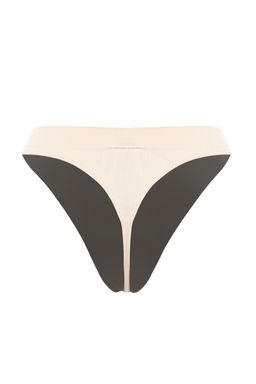 Trendyolmilla Kahverengi-Nude 2li Paket Seamless/Dikissiz Tanga Orme Kulot THMAW23KU00139  фото 21