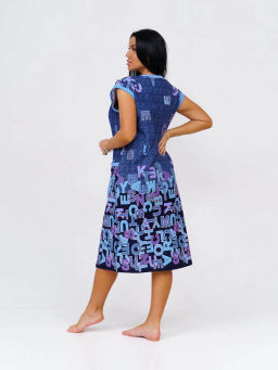 Халат женский, цвет синий