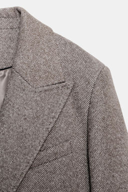 HERRINGBONE BLAZER WITH SHOULDER PADS - Zara фото 9