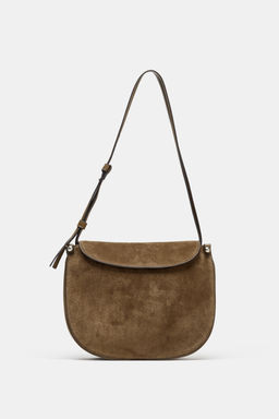 LEATHER FLAP HANDBAG