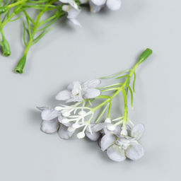 Цена за 5 шт. Цветы для декорирования "Веточка яблони" серые 8 см