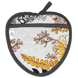 Прихватка с запахом 20х20см Жозефина, вид 2, форма Клубника, рогожка 171г/м2, хлопок 100%, наполнитель - ватин 280г/м2, на пластмассовом подвесе, Домашняя мода (Россия)  фото 2