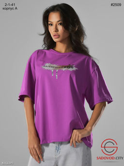 Женская футболка оверсайз с принтом - Bruno фото 9