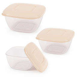 Набор емкостей для СВЧ (0,8л;1,2л;2л) (бежевый) М8791 - Альтернатива фото 6