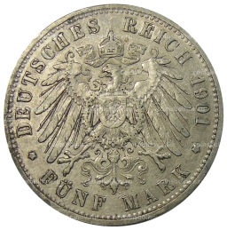5 марок 1901 года A Германия (Пруссия)