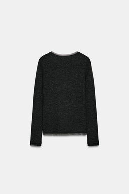 T-SHIRT WITH TULLE TRIMS - Zara фото 5