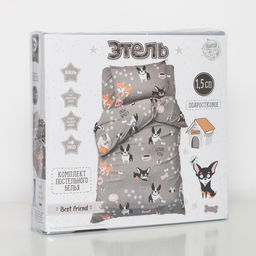 Постельное белье Этель 1.5 сп Best friend 143*215 см, 150*214 см, 50*70 см -1 шт,100% хл, бязь  фото 4