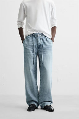 RELAXED FIT JOGGER WAIST JEANS - Zara фото 2