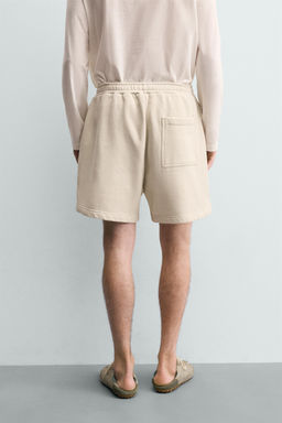 BERMUDA JOGGER LAVADA TEXTO ESTAMPADO / Crudo - Zara фото 3