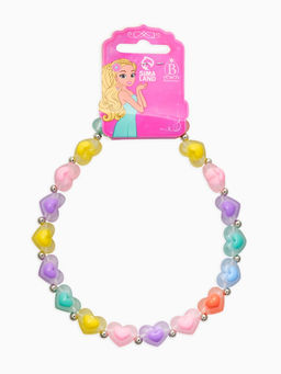 Цена за 2 шт. Бусы детские «Выбражулька. Сердце», цветные в серебре