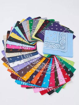 K12608 Платок-бандана 55 см / 55 см ЧЕРНЫЙ