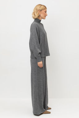 ЕВ 444/ш/тем.серый меланж брюки жен