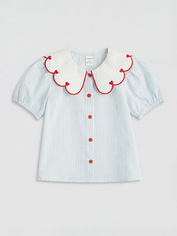 Bebe Yaka ?izgili K?z ?ocuk G?mlek