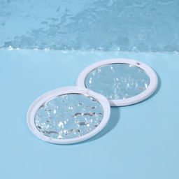 Зеркало складное, d=7.5 см, цвет белый