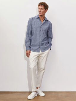 Сорочка мужская длинный рукав GREG 213/237/0047/ZN/1p STRETCH