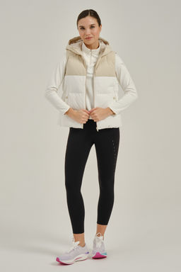 Жилет пуховый Бежевый/Белый