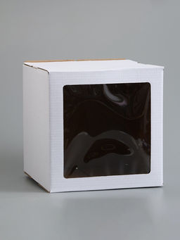 Коробка для торта, кондитерская, белая, с окном 30×30×30 см Набор 10 шт.