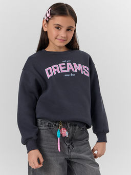 Джемпер для девочек серый с надписью Make your dreams... - Mark formelle фото 8